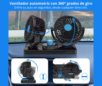 Ventilador doble para autos 12V